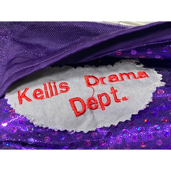 Mermaid Merman Purple Sparkle 3 Piece Adult L XL Costume Drama Dept As Is - Picture 9 of 16